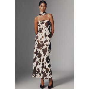 Anthropologie The Tilda Slip Dress - Cow Print XL